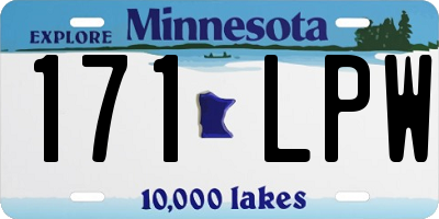 MN license plate 171LPW