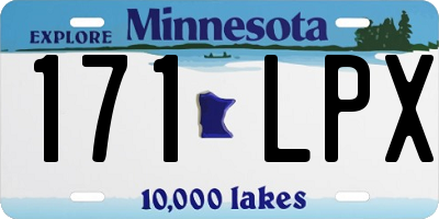 MN license plate 171LPX