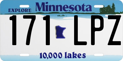 MN license plate 171LPZ