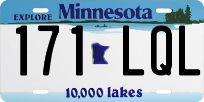 MN license plate 171LQL