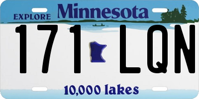 MN license plate 171LQN