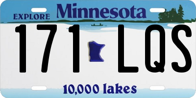 MN license plate 171LQS
