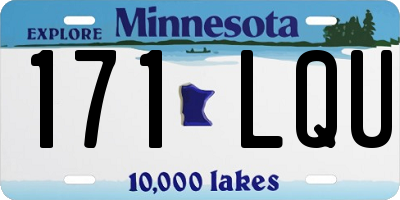 MN license plate 171LQU