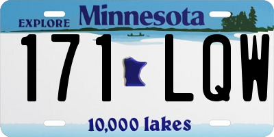 MN license plate 171LQW