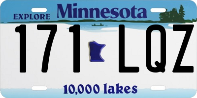 MN license plate 171LQZ