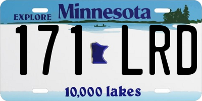 MN license plate 171LRD
