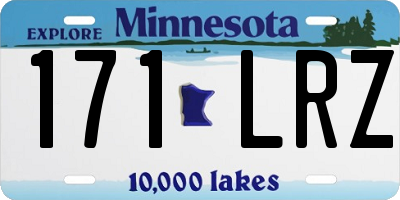 MN license plate 171LRZ