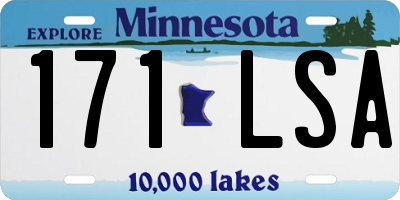 MN license plate 171LSA