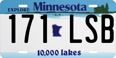 MN license plate 171LSB