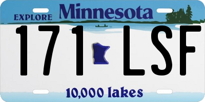 MN license plate 171LSF