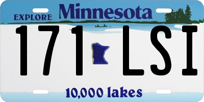 MN license plate 171LSI