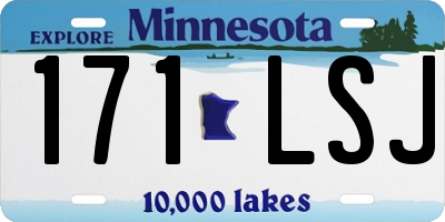 MN license plate 171LSJ