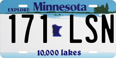 MN license plate 171LSN