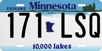 MN license plate 171LSQ