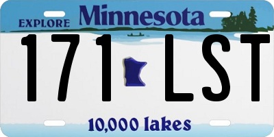 MN license plate 171LST