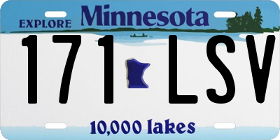 MN license plate 171LSV