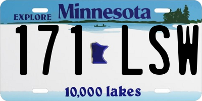 MN license plate 171LSW