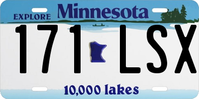 MN license plate 171LSX