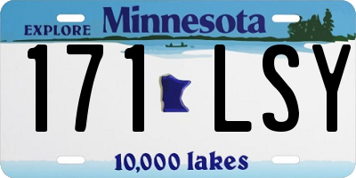 MN license plate 171LSY