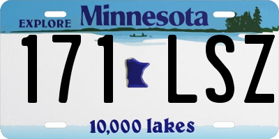 MN license plate 171LSZ