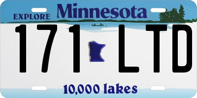 MN license plate 171LTD