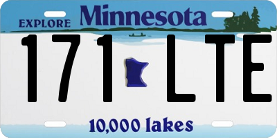 MN license plate 171LTE