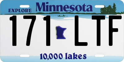 MN license plate 171LTF