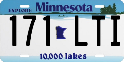 MN license plate 171LTI