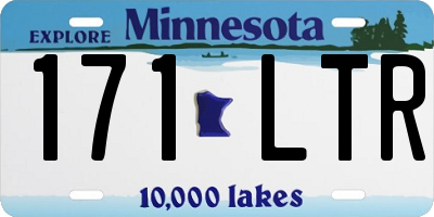 MN license plate 171LTR
