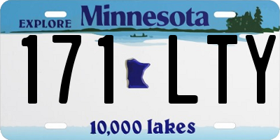 MN license plate 171LTY