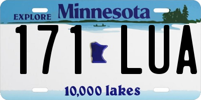 MN license plate 171LUA