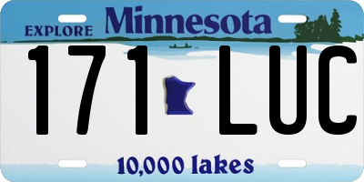 MN license plate 171LUC