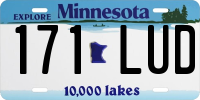 MN license plate 171LUD