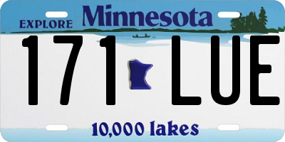 MN license plate 171LUE