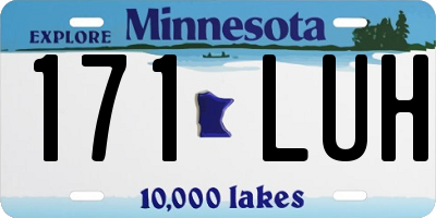 MN license plate 171LUH