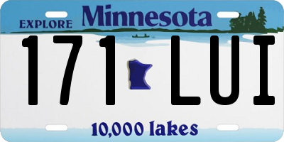 MN license plate 171LUI