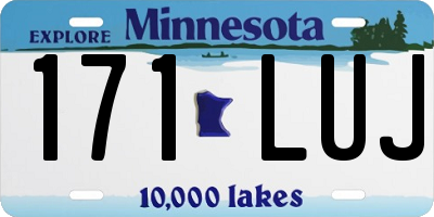 MN license plate 171LUJ