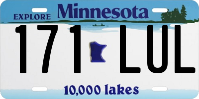 MN license plate 171LUL
