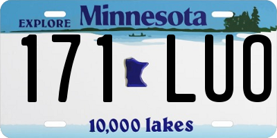 MN license plate 171LUO