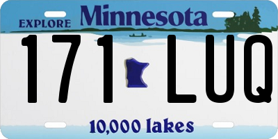 MN license plate 171LUQ