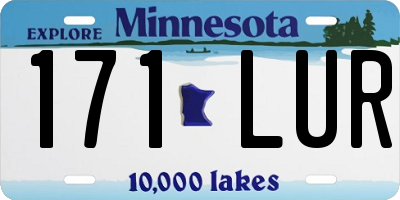 MN license plate 171LUR