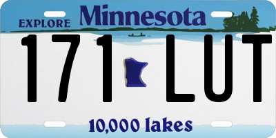 MN license plate 171LUT