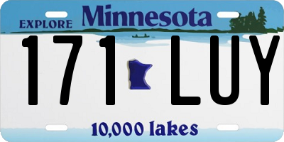 MN license plate 171LUY