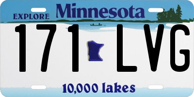 MN license plate 171LVG