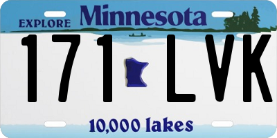 MN license plate 171LVK