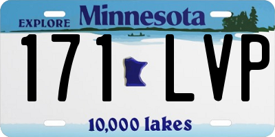 MN license plate 171LVP