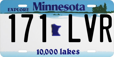 MN license plate 171LVR