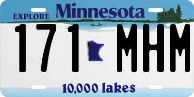 MN license plate 171MHM