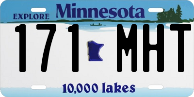 MN license plate 171MHT