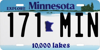 MN license plate 171MIN